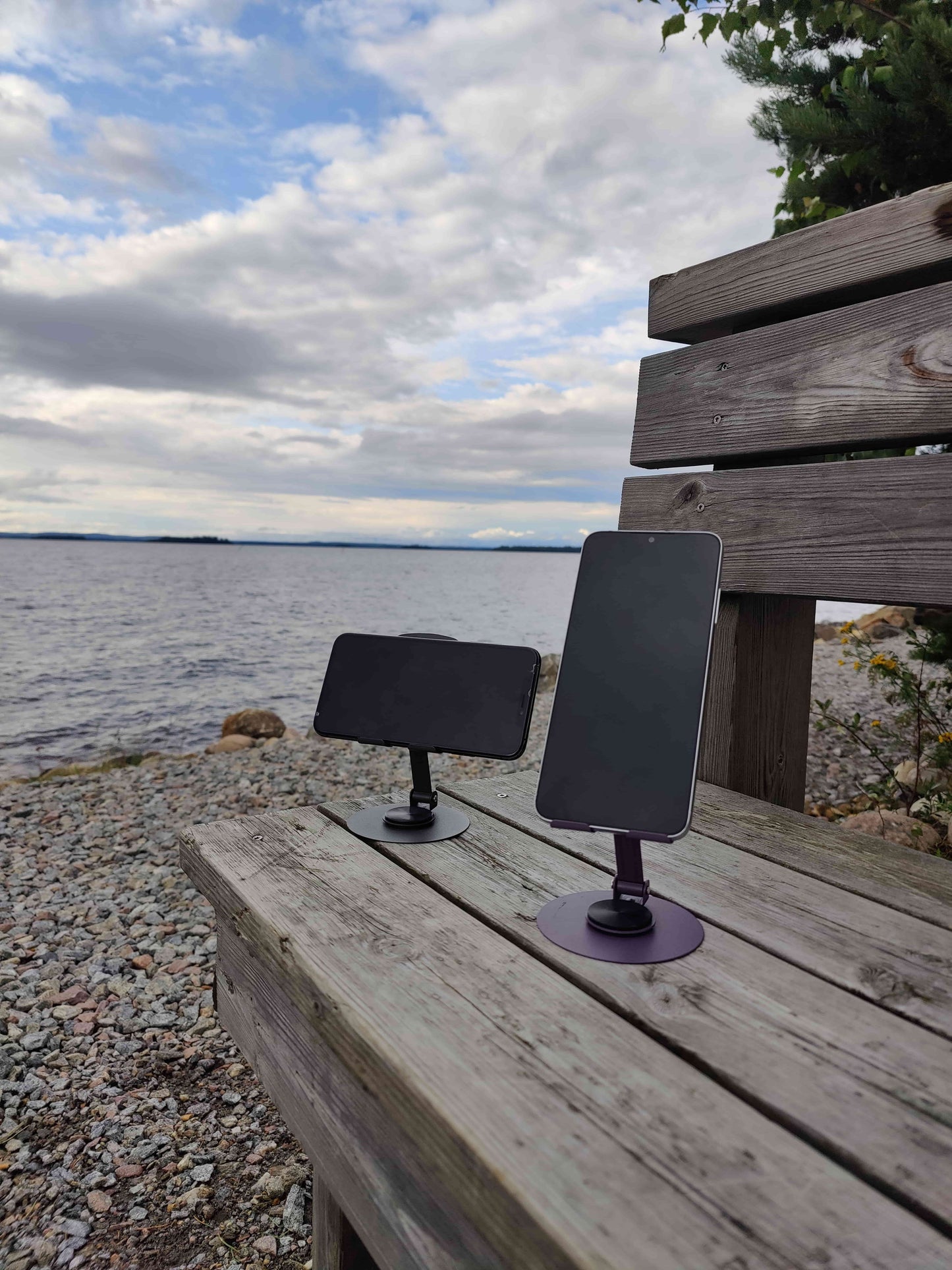 Aluminum Desk Phone Stand - Adjustable, Universal Fit