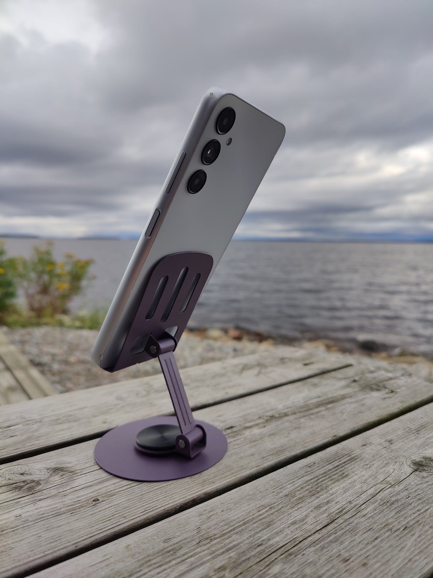 Aluminum Desk Phone Stand - Adjustable, Universal Fit